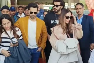 Bollywood celebs seen at Jaipur airport, Varun Dhawan and Natasha in Jaipur