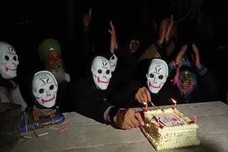 people celebrated the new year in Samshan Ghat In the village of Raia in Amritsar