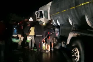 collision between tanker and truck