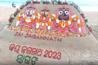 Sudarshan Pattnaik wish new year with Lord Jagannath sculpture