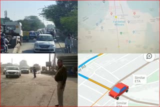 Road Block Information in Faridabad on Google Map