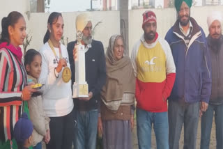 Kamaljit Kaur of Sangrur village Mangwal won the gold medal in the Dubai Games