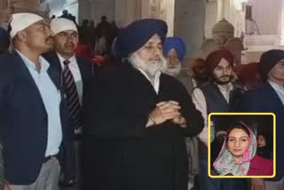 Sukhbir Singh with Harsimrat Kaur Badal