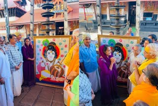 Muslim woman Jasna consecrate 101 portraits of Lord Krishna in kerala