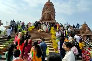 People gathering at Jagannath Mandir in Dibrugarh