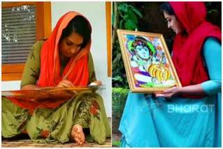 Muslim woman Jasna consecrate 101 portraits of Lord Krishna to the Guruvayoor temple