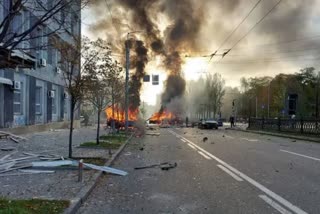 یوکرین کے دارالحکومت پر فضائی حملہ