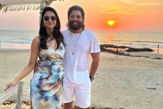 Pushpa star Allu Arjun and wife Sneha