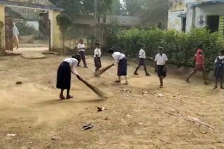 Bengal govt school students made to sweep premises