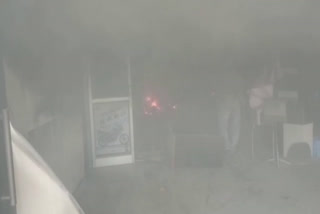 Fire at Honda Bike showroom in Chandankiyari