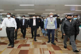 Union Health Minister Mandaviya at Delhi's IGI Airport