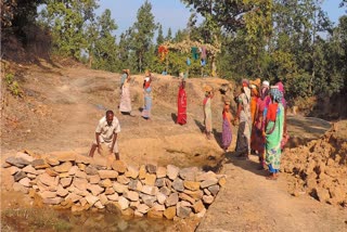 Women workers associated with MNREGA work