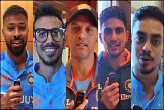 Indian cricket team coach Rahul Dravid  Hardik Pandya message for Rishabh Pant  Rishabh Pant injured in accident  Rishabh Pant news  ದ್ರಾವಿಡ್​ ಸೇರಿ ಕ್ರಿಕೆಟಿಗರ ಭಾವನಾತ್ಮಕ ಮಾತು  ಕ್ರಿಕೆಟಿಗರ ಭಾವನಾತ್ಮಕ ವಿಡಿಯೋ ಬಿಡುಗಡೆ  ಬೇಗ ಗುಣಮುಖರಾಗಲಿ ಎಂದು ಆಶೀಸಿದ ಕ್ರಿಕೆಟಿಗರು  ಭಾರತ ತಂಡದ ಮುಖ್ಯ ಕೋಚ್ ರಾಹುಲ್ ದ್ರಾವಿಡ್  ರಿಷಬ್ ಪಂತ್ ಶೀಘ್ರ ಗುಣಮುಖರಾಗಲಿ  ಪಂತ್ ನರ್ಸನ್ ಗಡಿಯ ಬಳಿ ಭೀಕರ ರಸ್ತೆ ಅಪಘಾತ