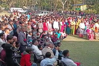 Villagers protest for changing district in Titabar