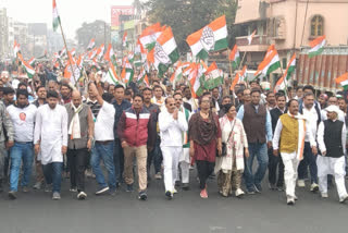 Adhir Ranjan Chowdhury and Congress Rally ETV Bharat