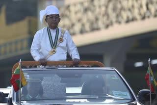 Myanmar army leader touts election plan on Independence Day