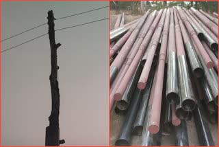 LT light repaired in Churag and Wooden poles Transformers replaced in Churag