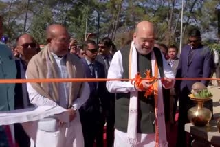 Home Minister Amit Shah visits Manipur unveils 120 feet tall statue of polo player