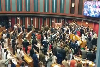 uproar in house over first swearing