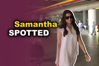 Samantha Ruth Prabhu spotted, Samantha Ruth Prabhu spotted at mumbai airport