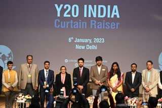Etv BhUnion Minister Anurag Singh Thakur launches logo theme of Y20 Summitarat
