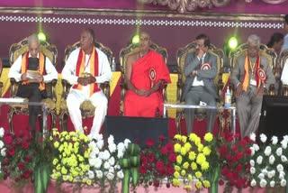 Dignitaries sitting in the program at the 86th Kannada Sahitya Sammelna