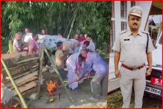 Arunachal Ex SP Amulya Barua Last rites performed in Dhemaji