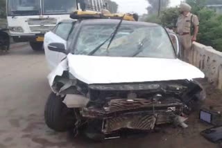 Etv BharatFive killed in car-truck collision in Batala Punjab