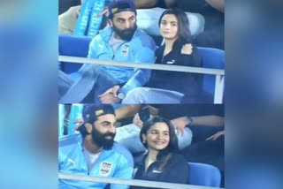 Ranbir and Alia arrive to watch the football match (Photo- ANI)