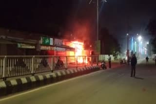 fire breaks out in shop in kalahandi