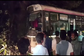 RTC bus involved in a road accident