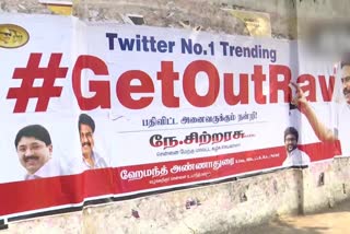 #GetOutRavi posters put up in Chennai