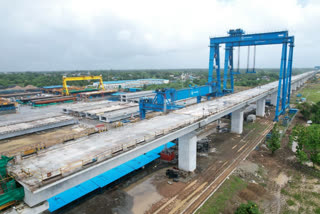 Ahmedabad- Mumbai metro construction underway
