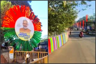 Hubli Decorated For National Youth Festival