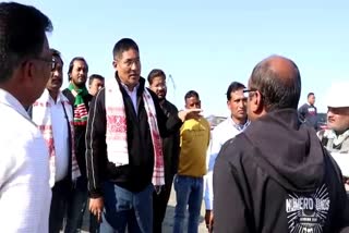 Majuli Jorhat bridge construction site inspected by MP Pradan Baruah