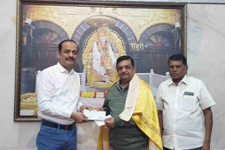 The first major donation to the Sai Baba trust came on Wednesday in form of Rs 1 crore