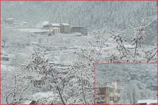 Snowfall in Kinnaur for the second day