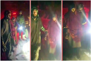 Indian Army evacuates pregnant woman amid heavy Snow in Kashmir