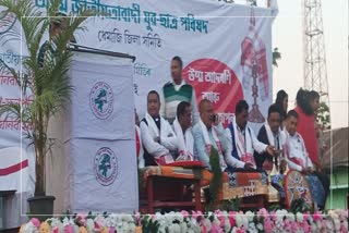 General Secretary Ratul Borgohain warm welcome in Dhemaji