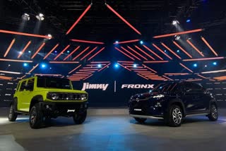 Maruti Suzuki  auto expo 2023  Maruti Suzuki launched two new suv  Jimny  Fronx  Maruti suv Jimny  Maruti suv Fronx  ജിമ്‌നിയും ഫ്രോൻക്‌സും  എസ്‌യുവി  മാരുതി സുസുക്കി എസ്‌യുവി  ന്യൂഡല്‍ഹി  Jimny and Fronx  സ്‌പോർട്‌സ് യൂട്ടിലിറ്റി വെഹിക്കിൾ  ഡല്‍ഹി ഓട്ടോ എക്‌സ്‌പോ 2023ല്‍  ഓട്ടോ എക്‌സ്‌പോ 2023