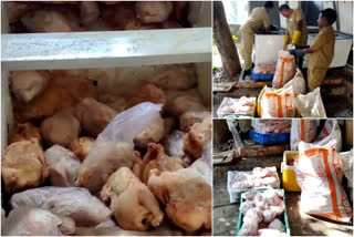 meat seized from kalamassery  400 kg meat seized from kalamassery  kalamassery  food safety department  kochi corporation  food security check  പഴകിയ ഇറച്ചി  കളമശ്ശേരി  കളമശ്ശേരിയില്‍ പഴകിയ ഇറച്ചി പിടികൂടി  കളമശ്ശേരി കൈപ്പടമുകള്‍  നഗരസഭ ആരോഗ്യ വിഭാഗം  ഭക്ഷ്യ സുരക്ഷ പരിശോധന