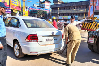 Traffic police seize unknown car parked ahead of PM Modi's visit