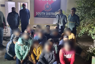 AATS टीम ने 20 जुआरियों को किया गिरफ्तार
