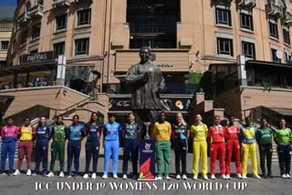 ICC Under-19 Womens T20 World Cup 2023 Team Captains With Trophy