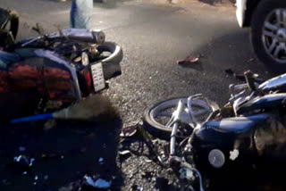 two died in road accident in Dungarpur as bikes bikes collided with each other