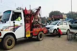 gurugram traffic police campaign no parking in gurugram