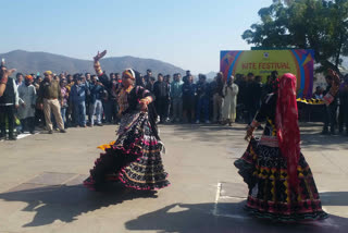Kite festival at Jal Mahal in Jaipur, tourists enjoyed folk dance