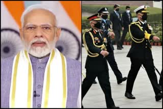 PM Modi and dignitaries greet on Army Day
