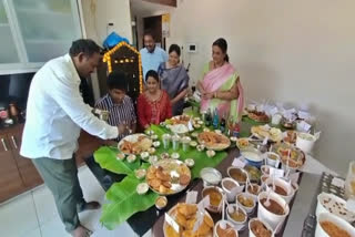 Family welcomes son-in-law with 173 dishes on Sankranti in Andhra Pradesh