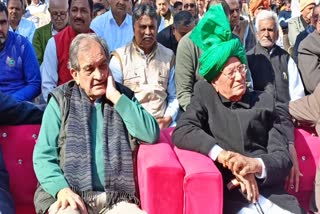 Om Prakash Chautala, Bhupinder Singh Hooda and Birender Singh visit Rohtak